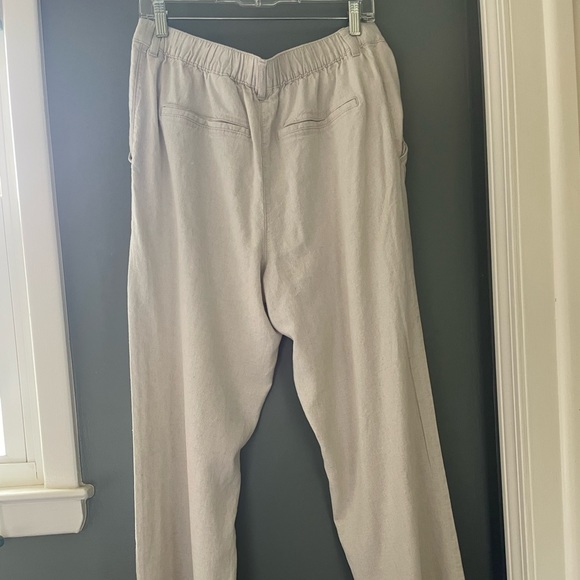 H&M straight leg linen blend pants, size 14 - Picture 2 of 7